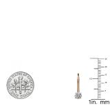 IGI CERTIFIED 0.75 Carat (ctw) 14K Rose Gold Round Lab Grown Diamond Ladies Drop Earrings 3/4 CT