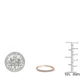 0.25 Carat (ctw) 14K Rose Gold Round Lab Grown Diamond Ladies Wedding Band Enhancer Guard 1/4 CT