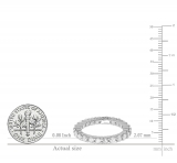 1 Carat (ctw) 14K White Gold Round Lab Grown Diamond Ladies Anniversary Wedding Band Ring