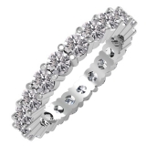 2.50 Carat (ctw) 14K White Gold Round Lab Grown Diamond Ladies Eternity Stackable Ring Wedding Band