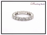 2.50 Carat (ctw) 14K White Gold Round Lab Grown Diamond Ladies Eternity Stackable Ring Wedding Band