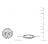 2.50 Carat (ctw) 14K White Gold Round Lab Grown Diamond Ladies Eternity Stackable Ring Wedding Band
