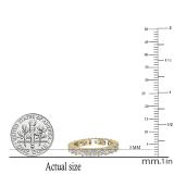2.10 Carat (ctw) 10K Yellow Gold Round Lab Grown Diamond Ladies Eternity Stackable Ring Wedding Band