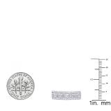 0.75 Carat (ctw) 14K White Gold Round Lab Grown Diamond Ladies Wedding Band Ring 3/4 CT