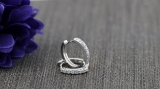 0.22 Carat (ctw) 18K White Gold Round Lab Grown White Diamond Ladies Huggies Hoop Earrings 1/4 CT