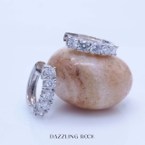1.00 Carat (ctw) 10K White Gold Round Lab Grown White Diamond Ladies Huggies Hoop Earrings 1 CT