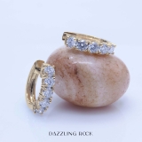 1.00 Carat (ctw) 10K Yellow Gold Round Lab Grown White Diamond Ladies Huggies Hoop Earrings 1 CT