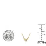 0.25 Carat (ctw) 18K Yellow Gold Round Diamond Ladies Bezel Set Solitaire Pendant 1/4 CT