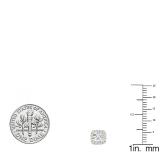 0.85 Carat (ctw) 10K Yellow Gold Cushion & Round Lab Grown Diamond Ladies Halo Stud Earrings
