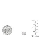 0.85 Carat (ctw) 18K Rose Gold Cushion & Round Lab Grown Diamond Ladies Halo Stud Earrings
