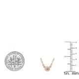 0.50 Carat (ctw) 18K Rose Gold Round Diamond Ladies Bezel Set Solitaire Pendant 1/2 CT