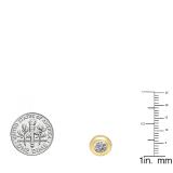 1.00 Carat (ctw) 14K Yellow Gold Round Lab Grown White Diamond Ladies Solitaire Stud Earrings 1 CT