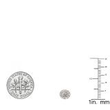 1.00 Carat (ctw) 14K Rose Gold Round Lab Grown White Diamond Ladies Cluster Stud Earrings 1 CT