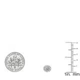 1.00 Carat (ctw) 14K White Gold Round Lab Grown White Diamond Ladies Cluster Stud Earrings 1 CT