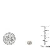 1.00 Carat (ctw) 14K Yellow Gold Round Lab Grown White Diamond Ladies Cluster Stud Earrings 1 CT