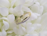 0.25 Carat (ctw) 10K Yellow Gold Round Lab Grown Diamond Ladies Wedding Guard Contour Band 1/4 CT
