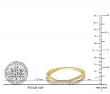 0.25 Carat (ctw) 10K Yellow Gold Round Lab Grown Diamond Ladies Wedding Guard Contour Band 1/4 CT