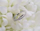 0.25 Carat (ctw) 14K White Gold Round Lab Grown Diamond Ladies Wedding Guard Contour Band 1/4 CT