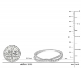 0.25 Carat (ctw) 14K White Gold Round Lab Grown Diamond Ladies Wedding Guard Contour Band 1/4 CT