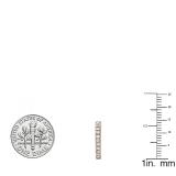 0.25 Carat (ctw) 18K Rose Gold Round Lab Grown White Diamond Ladies Hoop Earrings 1/4 CT