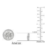 Round Lab Grown White Diamond Hoop Earring for Women (0.12 ctw, Color H-I, Clarity SI2) in 925 Sterling Silver