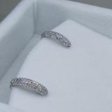 0.50 Carat (ctw) 10K White Gold Round Lab Grown Diamond Ladies Huggies Hoop Earrings 1/2 CT