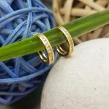 0.18 Carat (ctw) 10K Yellow Gold Small Round Lab Grown Diamond Huggie Hoop Earrings