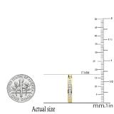 0.18 Carat (ctw) 18K Yellow Gold Round Lab Grown White Diamond Ladies Fine Hoop Earrings
