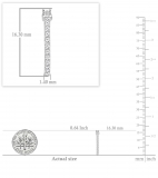 0.45 Carat (ctw) 10K White Gold Round Lab Grown White Diamond Fine In And Out Hoop Earrings 1/2 CT