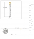 0.45 Carat (ctw) 18K Yellow Gold Round Lab Grown White Diamond Fine In And Out Hoop Earrings 1/2 CT