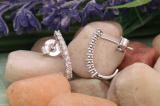 0.40 Carat (ctw) 18K White Gold Round Lab Grown White Diamonds Ladies J Shaped Hoop Earrings 1/2 CT