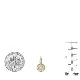 0.45 Carat (ctw) 14K Yellow Gold Round Lab Grown Diamond Ladies Cluster Halo Drop Earrings 1/2 CT