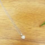 0.25 Carat (ctw) 10K White Gold Round Lab Grown Diamond Ladies Heart Pendant 1/4 CT