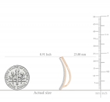 0.22 Carat (ctw) 10K Rose Gold Round White Lab Grown Diamond Ladies Climber Earrings 1/4 CT