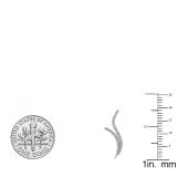 0.20 Carat (ctw) 14K White Gold Round Lab Grown Diamond Ladies Double Row Crawler Climber Earrings