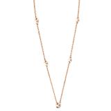 0.30 Carat (ctw) 18K Rose Gold Round Lab Grown White Diamond Ladies Necklace 1/3 CT