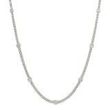 7.50 Carat (ctw) 18K Yellow Gold Round Lab Grown Diamond Tennis Necklace
