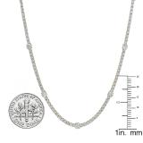7.50 Carat (ctw) 18K Yellow Gold Round Lab Grown Diamond Tennis Necklace