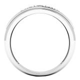 0.50 Carat (ctw) 10K White Gold Round Lab Grown White Diamond Men's Wedding Stackable Band 1/2 CT