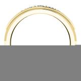 0.50 Carat (ctw) 10K Yellow Gold Round Lab Grown White Diamond Men's Wedding Stackable Band 1/2 CT
