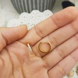 0.20 Carat (ctw) 10K Yellow Gold Round Lab Grown White Diamond Ladies Huggies Hoop Earrings 1/5 CT