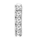 0.25 Carat (ctw) Round Lab Grown Diamond Ladies Hoop Earring 1/4 CT (Only 1Pc) 14K White Gold