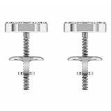 0.10 Carat (ctw) 14K White Gold Round Lab Grown White Diamond Ladies Circle Stud Earrings 1/10 CT