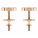 0.10 Carat (ctw) 18K Rose Gold Round Lab Grown White Diamond Ladies Circle Stud Earrings 1/10 CT