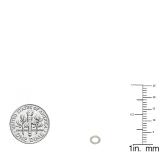 0.10 Carat (ctw) 18K Rose Gold Round Lab Grown White Diamond Ladies Circle Stud Earrings 1/10 CT