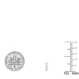 0.30 Carat (Ctw) 18K White Gold Round Lab Grown White Diamond Ladies Huggies Hoop Earrings 1/3 CT
