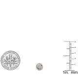 0.40 Carat (ctw) 18K Rose Gold Round Lab Grown Diamond Round Shape Cluster Stud Earrings