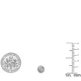0.40 Carat (ctw) 18K White Gold Round Lab Grown Diamond Round Shape Cluster Stud Earrings