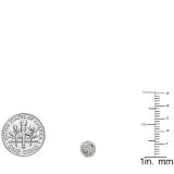 0.40 Carat (ctw) 18K Yellow Gold Round Lab Grown Diamond Round Shape Cluster Stud Earrings
