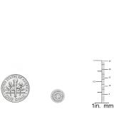 0.41 Carat (ctw) 10K White Gold Round Lab Grown White Diamond Ladies Halo Style Stud Earrings
